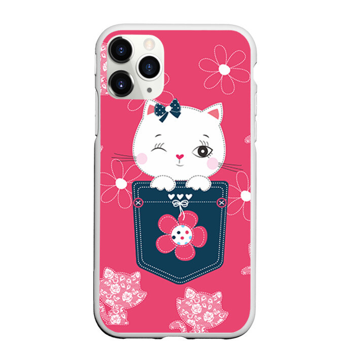 Чехол для iPhone 11 Pro матовый Котик фото