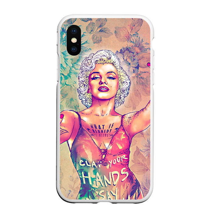 Чехол для iPhone XS Max матовый Монро фото