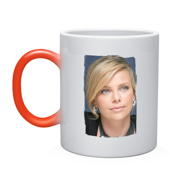 Кружка хамелеон Charlize Theron фото