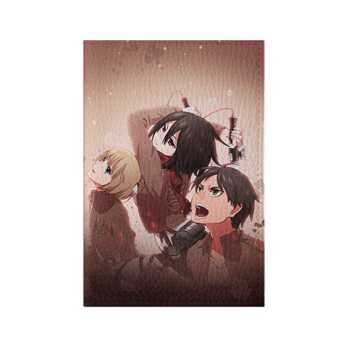 Обложка для паспорта матовая кожа Атака Титанов фото