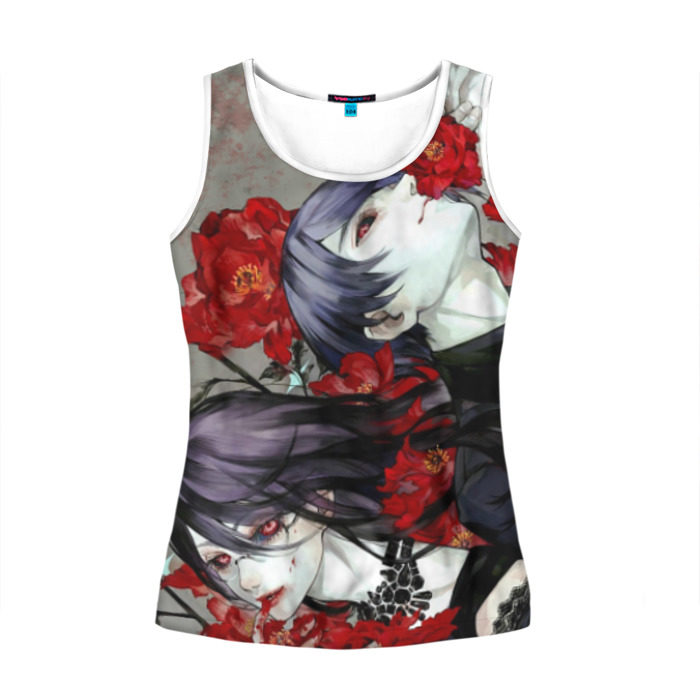 Женская майка 3D Токийский Гуль фото