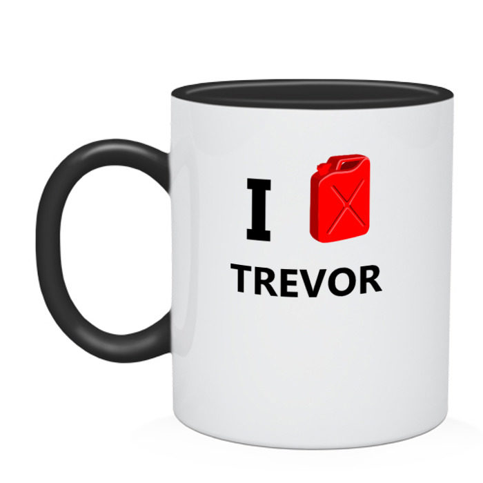 Кружка двухцветная I Love Trevor фото