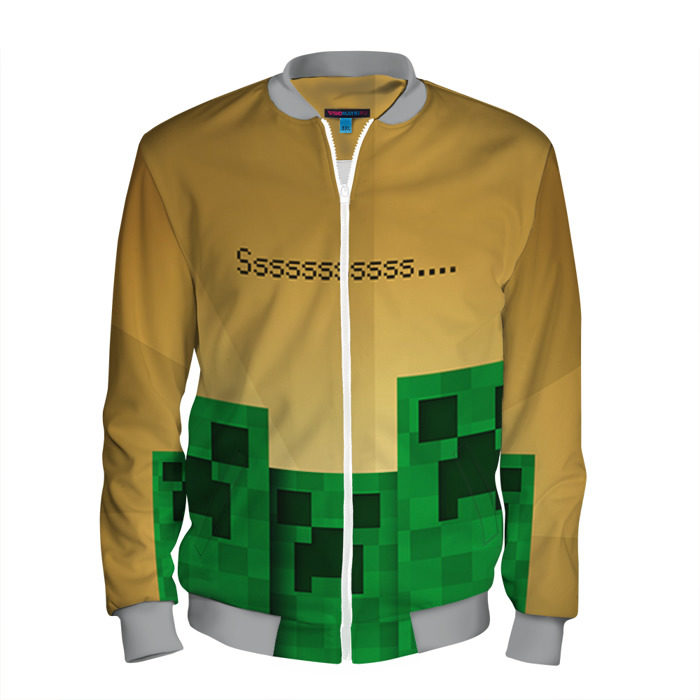 Мужской бомбер 3D Minecraft фото