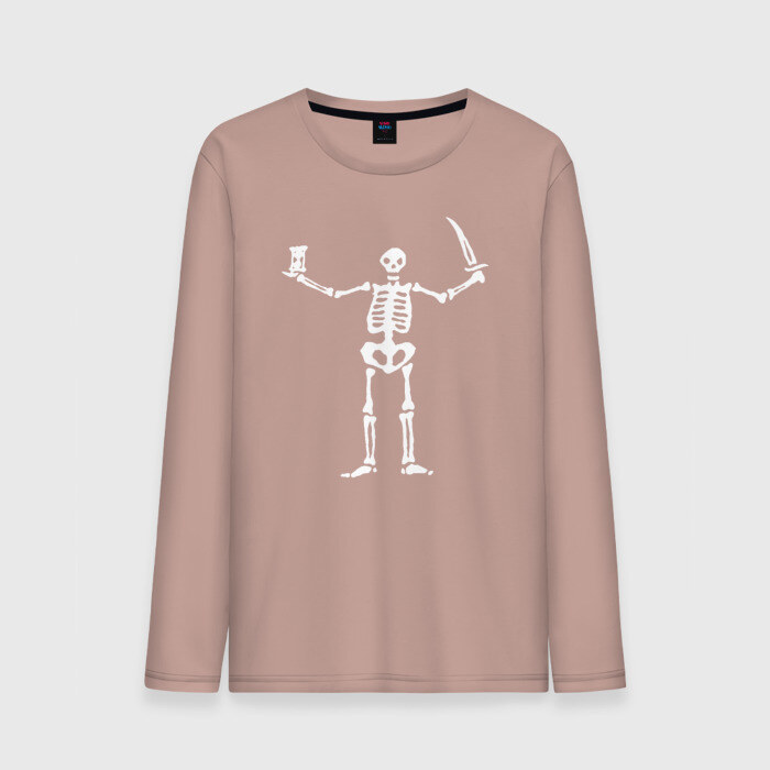 Мужской лонгслив хлопок Black Sails Pirate Flag фото