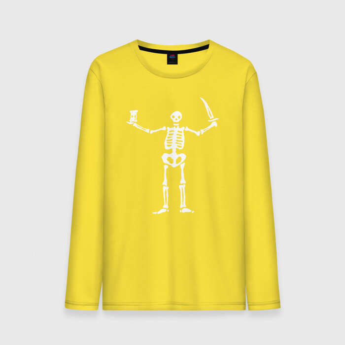 Мужской лонгслив хлопок Black Sails Pirate Flag фото