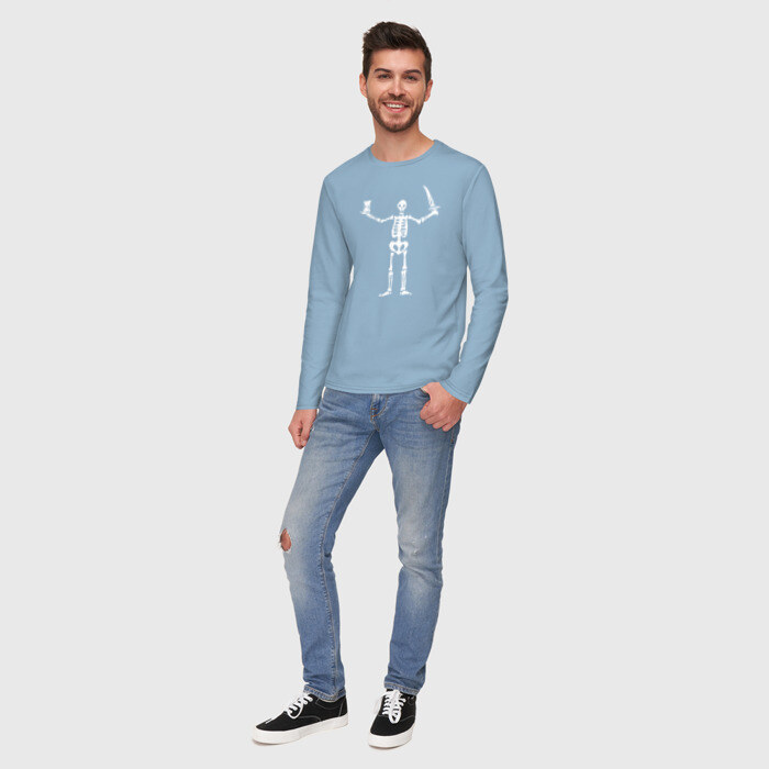 Мужской лонгслив хлопок Black Sails Pirate Flag фото