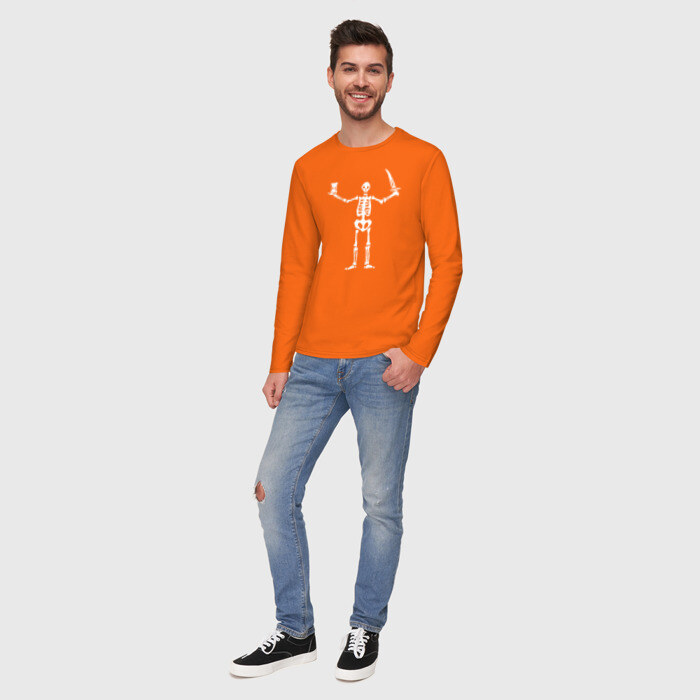 Мужской лонгслив хлопок Black Sails Pirate Flag фото