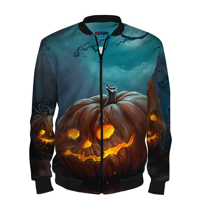 Мужской бомбер 3D Тыква фото