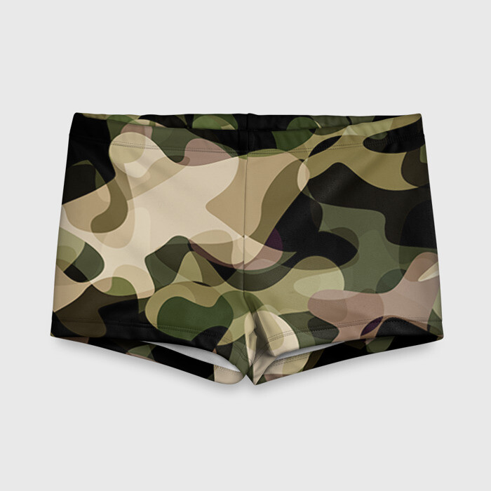 Детские купальные плавки 3D Камуфляж фото