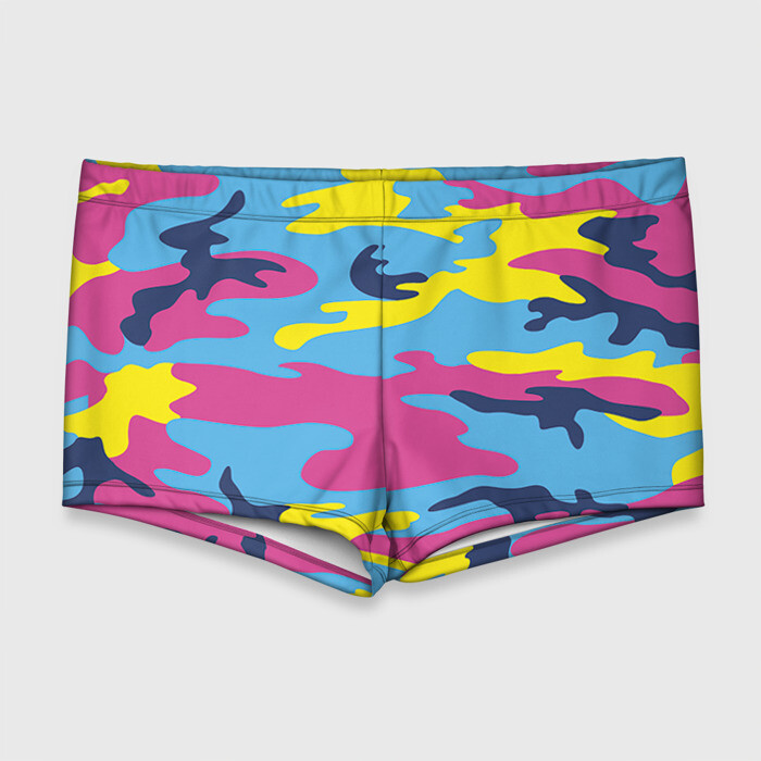 Мужские купальные плавки 3D Камуфляж фото