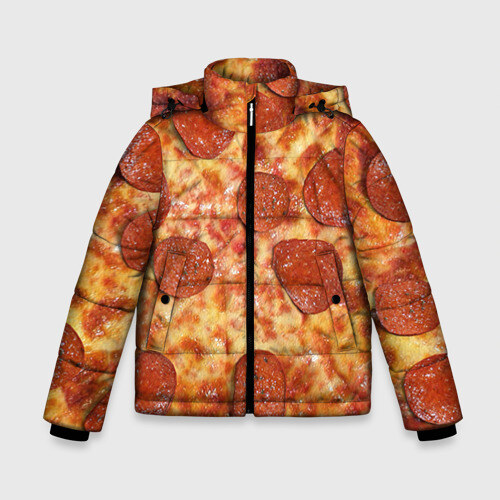 Зимняя куртка для мальчиков 3D Пицца фото