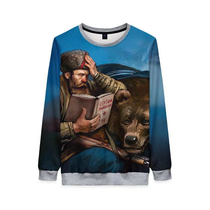 Женский свитшот 3D Медведь фото