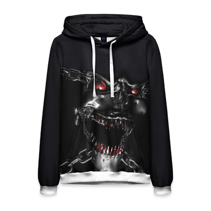 Мужская толстовка 3D Череп в цепях фото