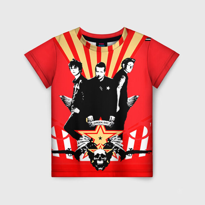Детская футболка 3D Green Day фото