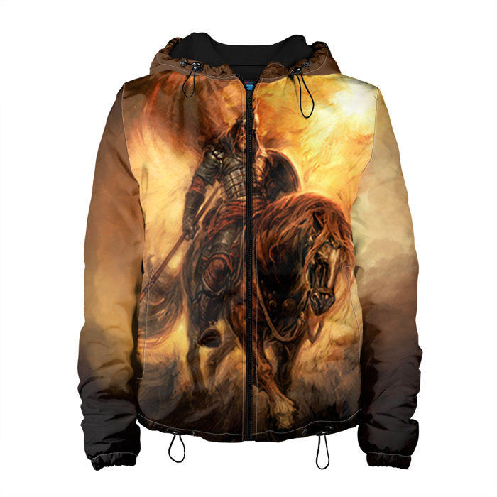 Женская куртка 3D Богатырь с копьем фото