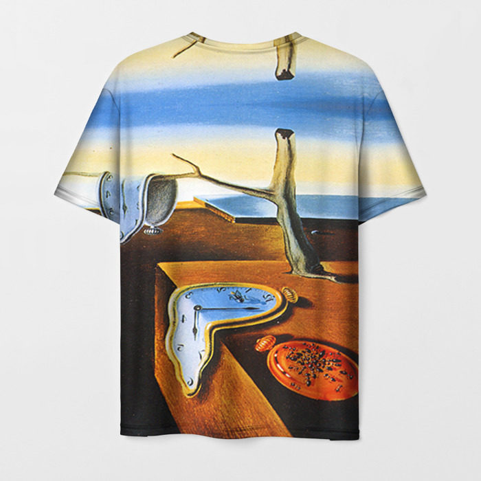 Мужская футболка 3D Сальвадор Дали - Постоянство Памяти фото