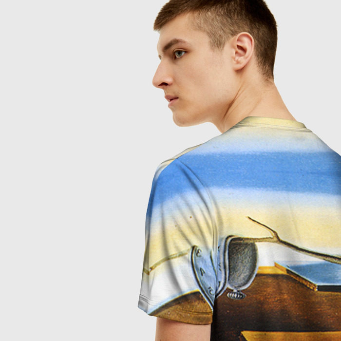 Мужская футболка 3D Сальвадор Дали - Постоянство Памяти фото