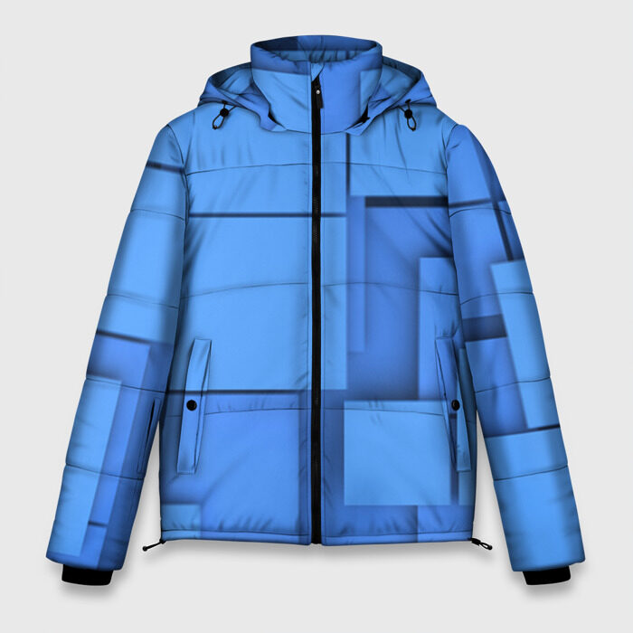 Мужская зимняя куртка 3D Квадрат фото