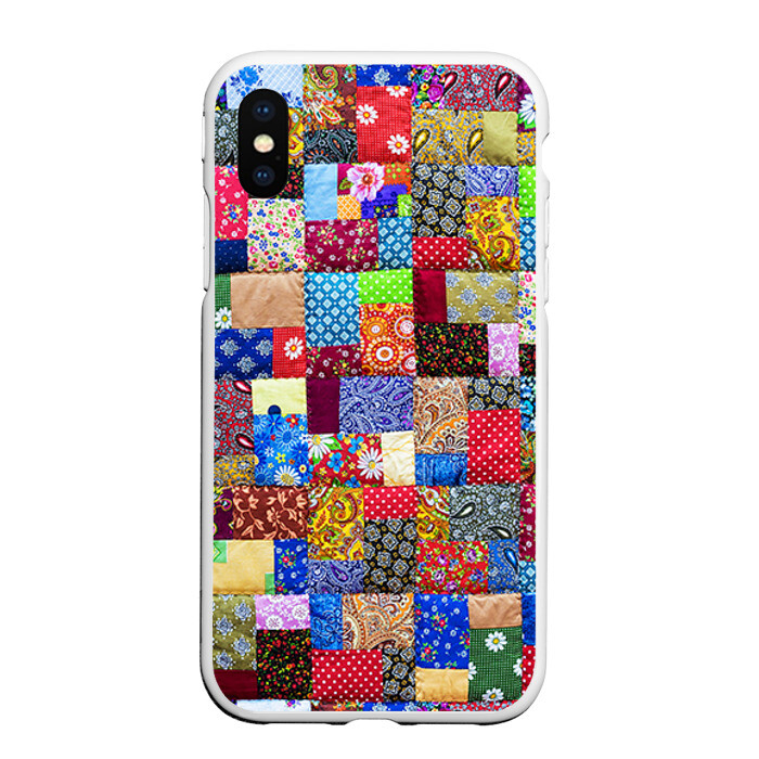 Чехол для iPhone XS Max матовый Лоскутное шитьё фото