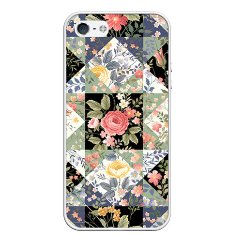 Чехол для iPhone 5/5S матовый Лоскутное шитьё фото