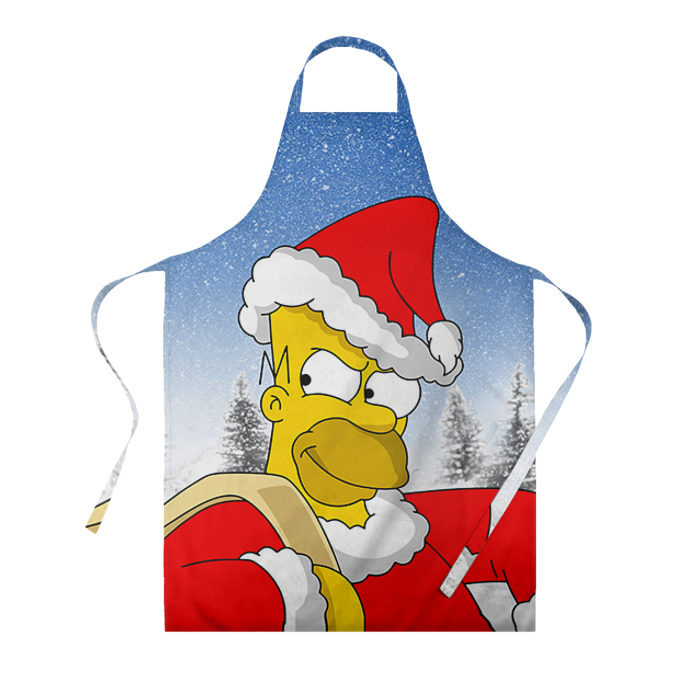 Фартук 3D Санта Гомер фото