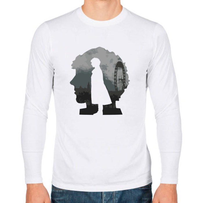 Мужской лонгслив хлопок Sherlock World фото