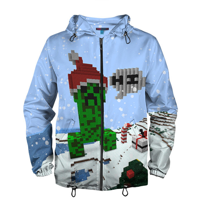 Мужская ветровка 3D Minecraft фото