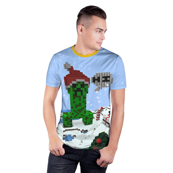 Мужская футболка 3D спортивная Minecraft фото