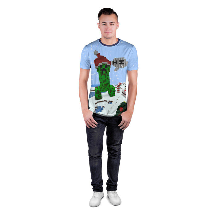 Мужская футболка 3D спортивная Minecraft фото