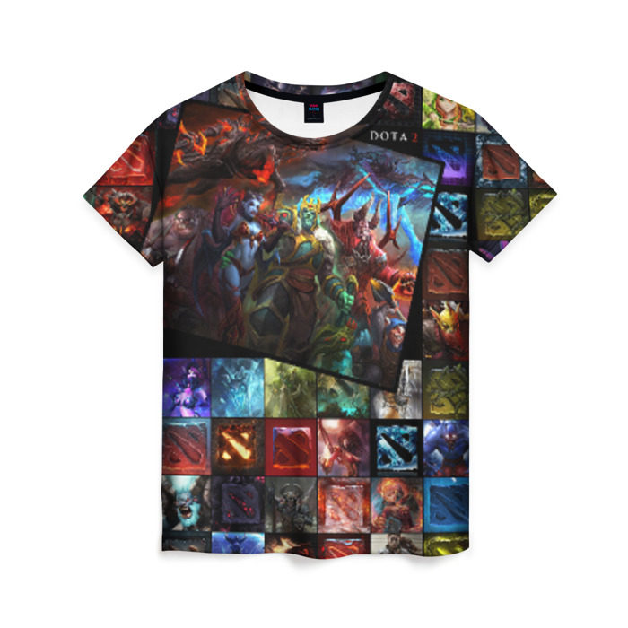 Женская футболка 3D Dota 2 коллаж фото