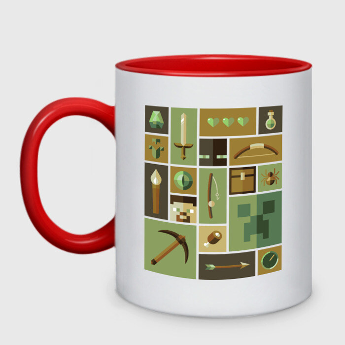 Кружка двухцветная Minecraft Explorer фото