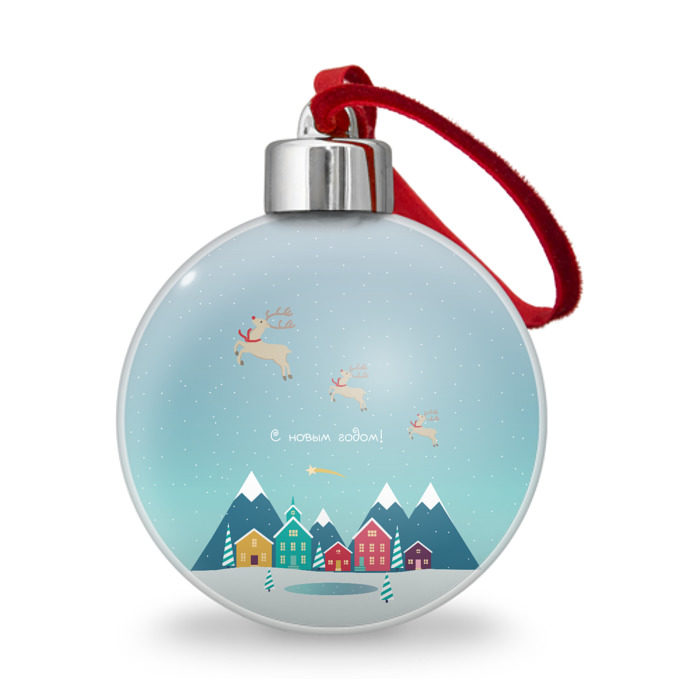 Ёлочный шар Новогодний городок фото
