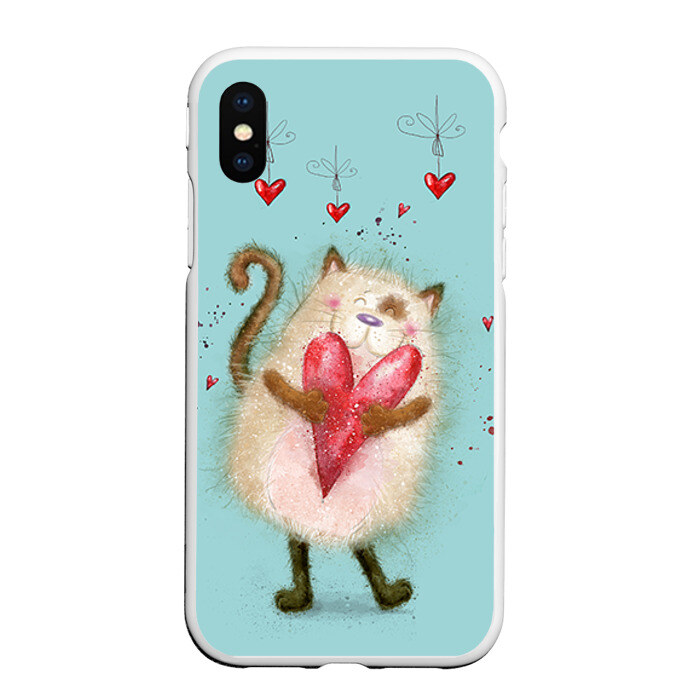 Чехол для iPhone XS Max матовый Котик фото