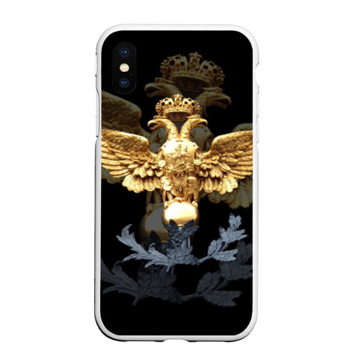 Чехол для iPhone XS Max матовый Золотой орел фото