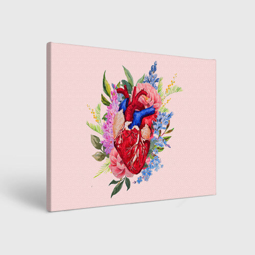 Холст прямоугольный Cердечко фото