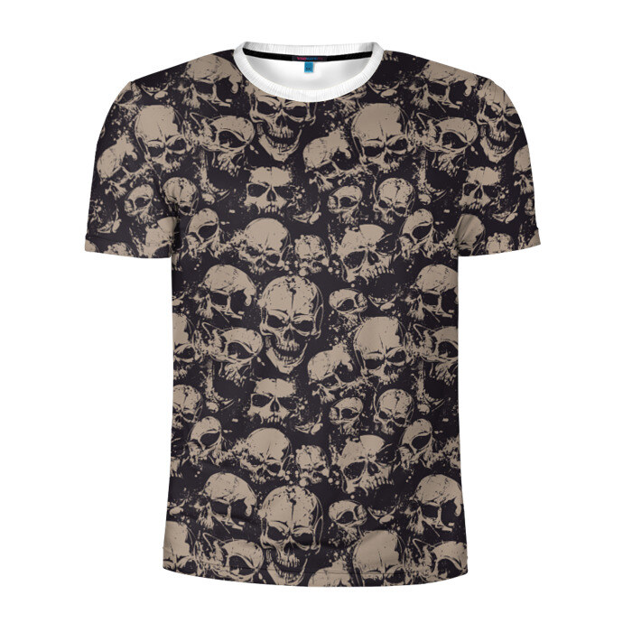 Мужская футболка 3D спортивная Черепа фото