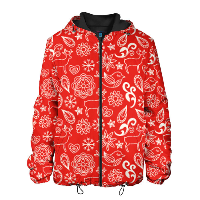 Мужская куртка 3D Новогодний микс фото