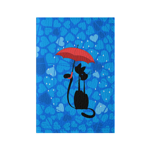 Обложка для паспорта матовая кожа Под зонтом фото