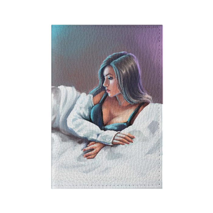 Обложка для паспорта матовая кожа Olekseyproduction Няша фото