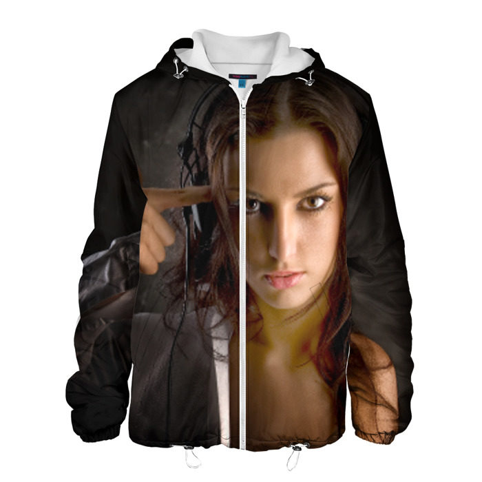 Мужская куртка 3D Девушка в наушниках фото