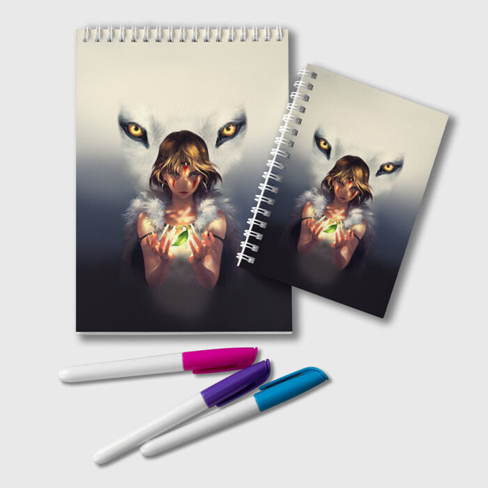 Блокнот Мононоке и глаза фото