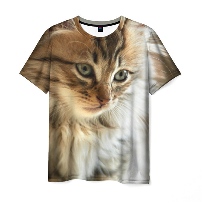 Мужская футболка 3D Кот фото