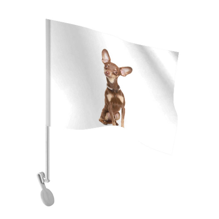 Флаг для автомобиля Той-терьер фото