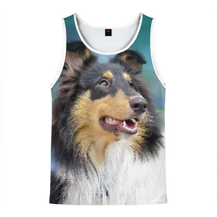 Мужская майка 3D Колли фото