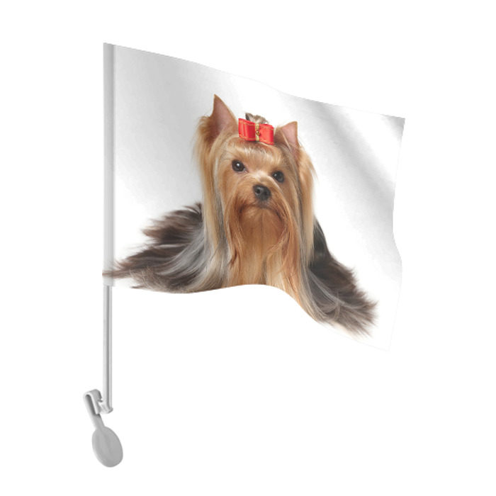 Флаг для автомобиля Йоркширский терьер фото