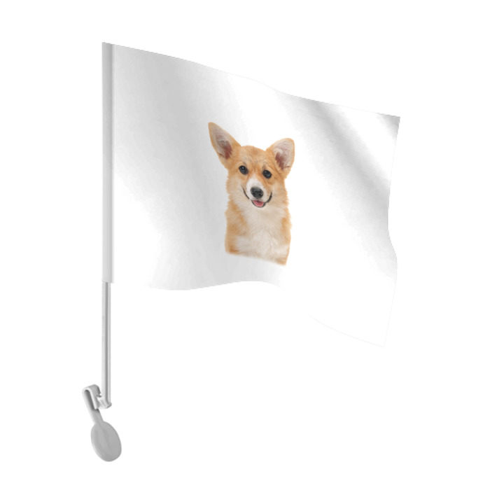 Флаг для автомобиля Пемброк-вельш-корги фото