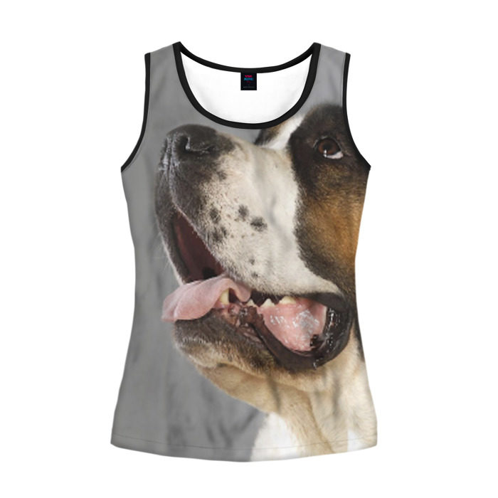 Женская майка 3D Сенбернар фото