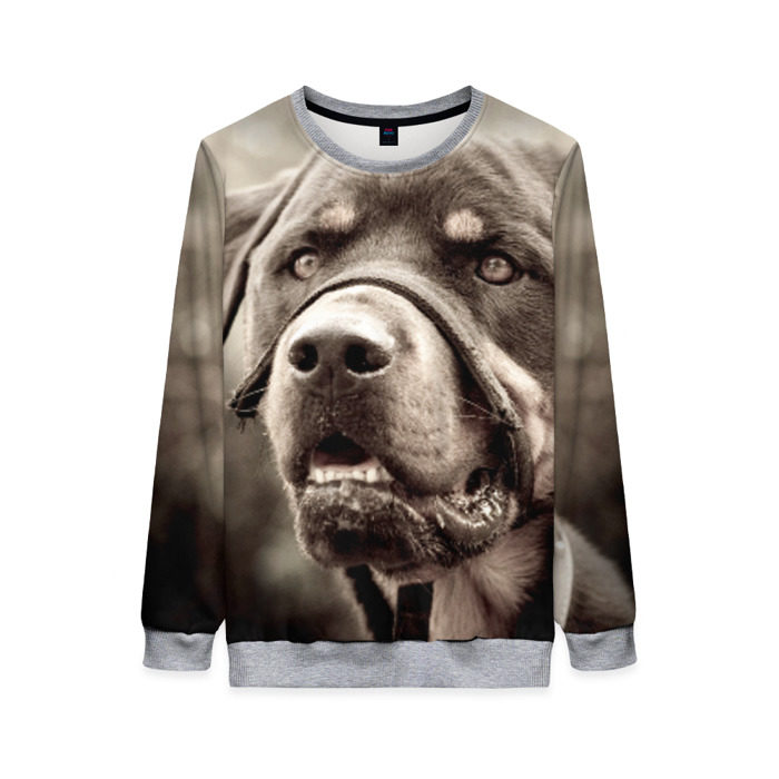 Женский свитшот 3D Ротвейлер фото