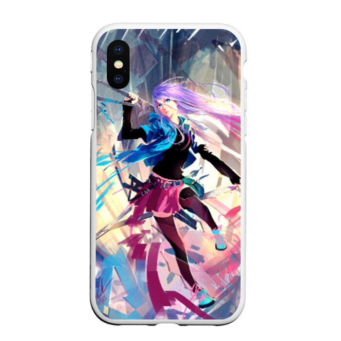 Чехол для iPhone XS Max матовый Девушка с мечом фото