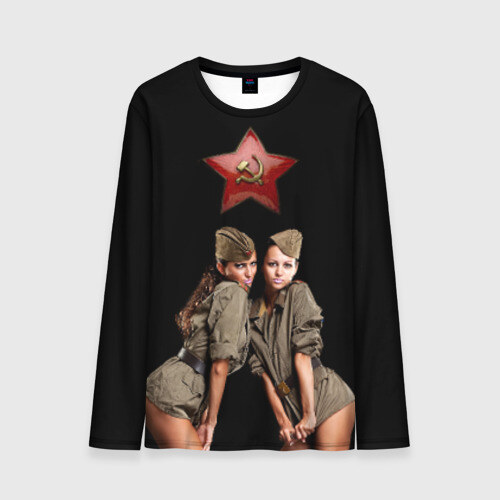 Мужской лонгслив 3D Девушки в форме фото